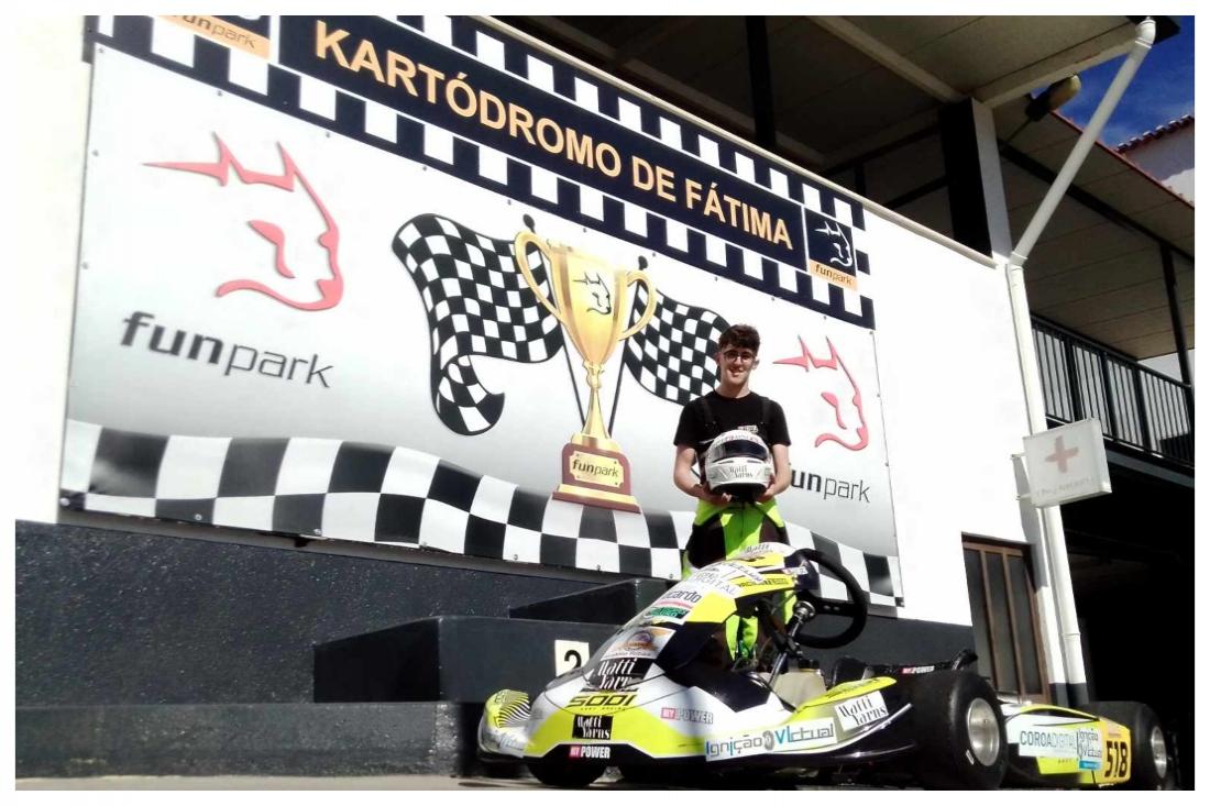 Lucas Ribeiro com dois terceiros lugares no kart em Fátima  